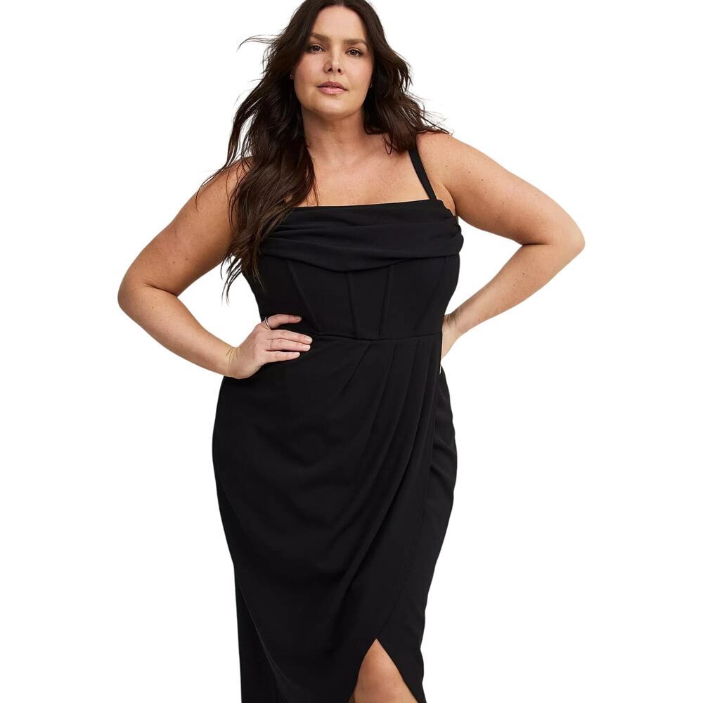 NWT Torrid Tulip Hem Bustier Midi Dress - Size 24W - Picture 3 of 16